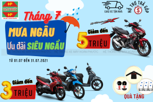 khuyến mãi honda tháng 7